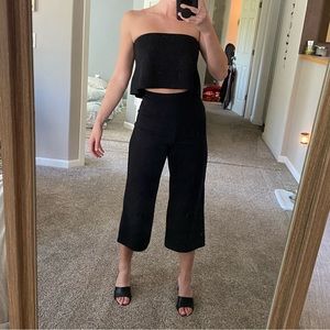 Boohoo tube top & culotte pants matching set